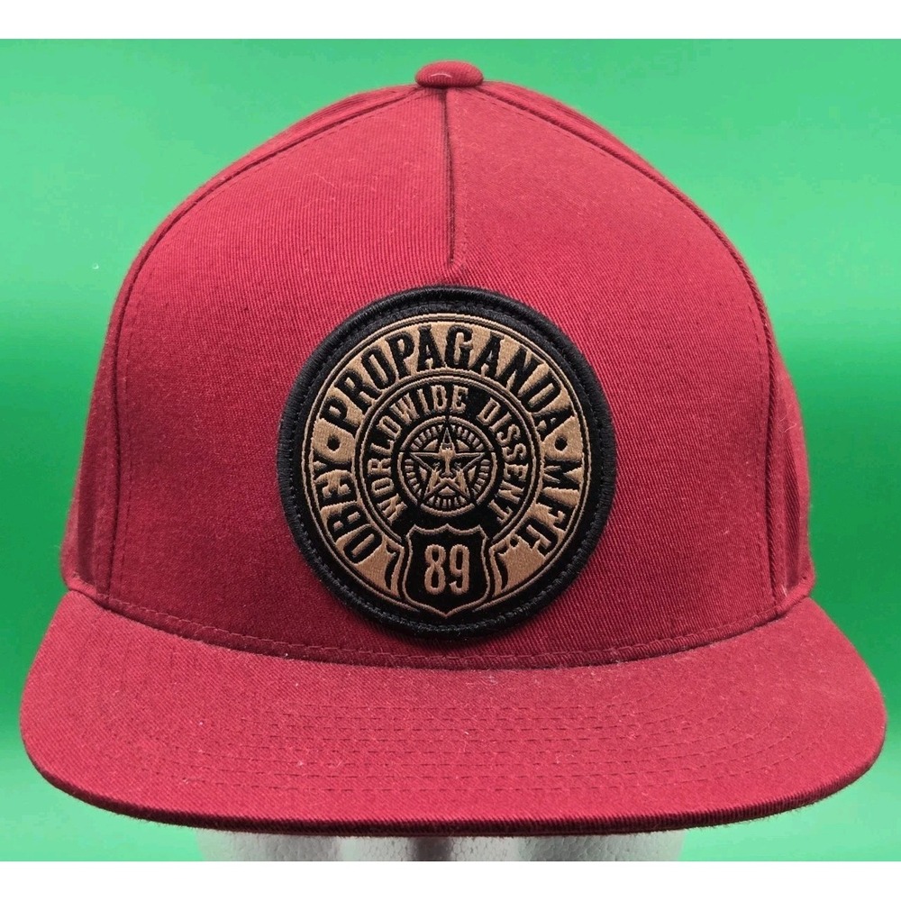 NEW Obey Propaganda Red‎ Adjustable Hat Snapback Sherpard Fairey Street Art Cap